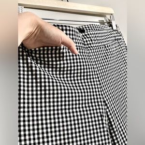 Talbots Chatham Ankle Pants in Black and White Checkered/Gingham Print